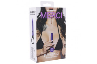 Мини-вибратор Merci Power Play со скошенным кончиком - 13,3 см.