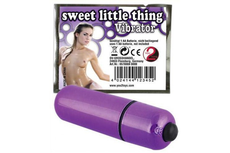 Фиолетовая вибропуля Sweet Little Thing - 7 см.