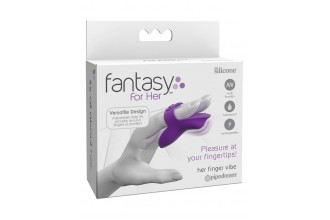 Фиолетовая вибронасадка на пальцы Finger Vibe