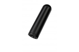 Черная перезаряжаемая вибропуля RealStick CALIBER - 7 см.