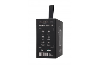 Черная перезаряжаемая вибропуля RealStick CALIBER - 7 см.