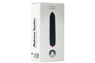Черная компактная вибропуля Univibe - 9 см.