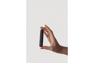 Черная компактная вибропуля Univibe - 9 см.