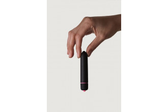 Черная компактная вибропуля Univibe - 9 см.