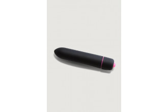 Черная компактная вибропуля Univibe - 9 см.