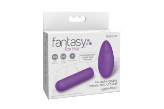 Фиолетовая вибропуля с пультом Rechargeable Remote Control Bullet - 7,62 см.