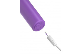 Фиолетовая вибропуля с пультом Rechargeable Remote Control Bullet - 7,62 см.