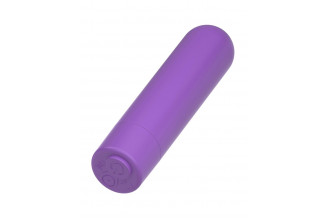 Фиолетовая вибропуля с пультом Rechargeable Remote Control Bullet - 7,62 см.