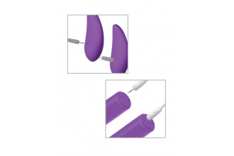 Фиолетовая вибропуля с пультом Rechargeable Remote Control Bullet - 7,62 см.