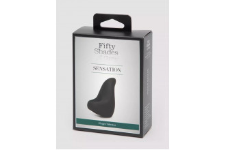 Черный вибратор на палец Sensation Rechargeable Finger Vibrator