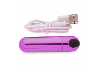 Лиловая вибропуля 10X Rechargeable Vibrating Metallic Bullet