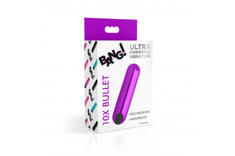 Лиловая вибропуля 10X Rechargeable Vibrating Metallic Bullet