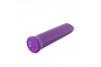 Фиолетовый перезаряжаемый мини-вибратор - 13,7 см. Фиолетовый перезаряжаемый мини-вибратор - 13,7 см.
