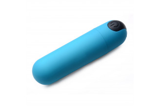 Голубая вибропуля с пультом ДУ 21X Vibrating Bullet with Remote Control