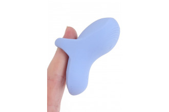 Голубой сенсорный вибромассажёр на палец Fuzu Sensa