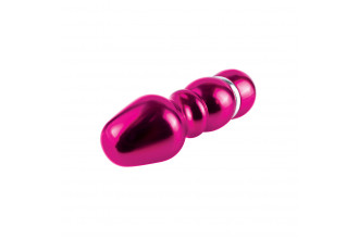 Алюминиевый рельефный вибратор PINK SMALL - 7,5 см.