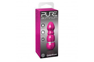 Алюминиевый рельефный вибратор PINK SMALL - 7,5 см.
