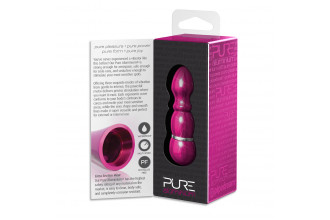 Алюминиевый рельефный вибратор PINK SMALL - 7,5 см.