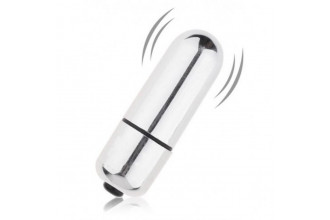 Серебристая вибропуля X-Basic Bullet Mini One Speed - 5,9 см.