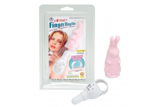 Розовый виброзайчик 4PLAY FINGER RING VIBE RABBIT PINK