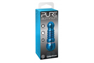 Голубой алюминиевый вибратор BLUE SMALL - 7,5 см.