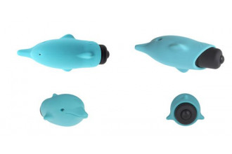 Голубой вибростимулятор-дельфин Lastic Pocket Dolphin - 7,5 см. Голубой вибростимулятор-дельфин Lastic Pocket Dolphin - 7,5 см.