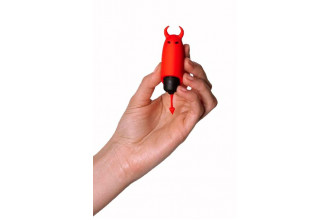 Красный вибростимулятор Devol Mini Vibrator - 8,5 см.