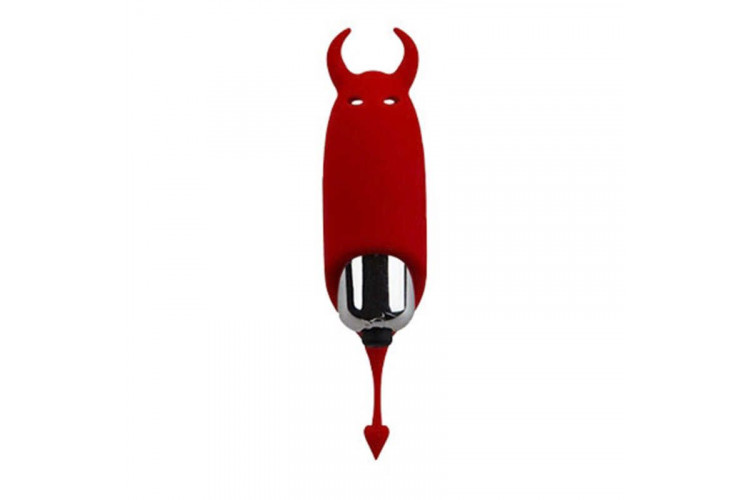 Красный вибростимулятор Devol Mini Vibrator - 8,5 см.