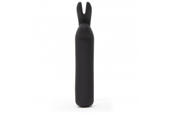Черная вибропуля с ушками Rechargeable Rabbit Ears Bullet Vibrator