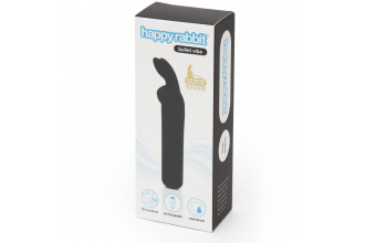 Черная вибропуля с ушками Rechargeable Rabbit Ears Bullet Vibrator