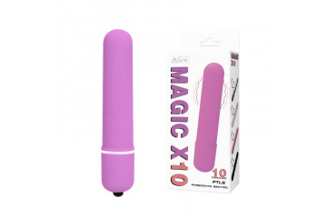 Розовая вытянутая вибропуля - 10,2 см.