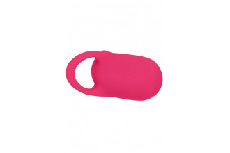 Розовый сенсорный вибромассажёр на палец Fuzu Sensa