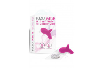 Розовый сенсорный вибромассажёр на палец Fuzu Sensa