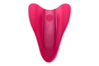 Малиновый унисекс вибратор на палец High Fly