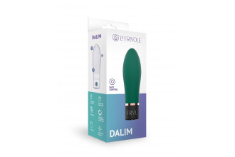 Изумрудный мини-вибратор Dalim - 10 см.
