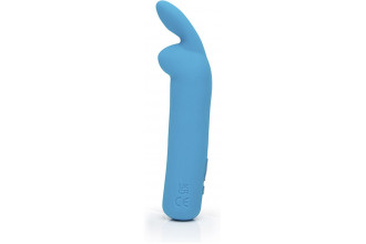 Голубая вибропуля с ушками Rechargeable Rabbit Ears Bullet Vibrator
