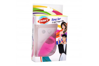 Розовая насадка на палец с вибрацией Bang Her Silicone G-Spot Finger Vibe