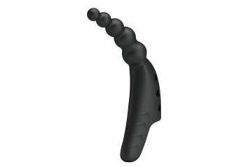 Черный вибратор на палец Jordin - 12,2 см.