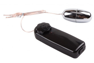 Серебристое виброяйцо Power Bullet Vibe