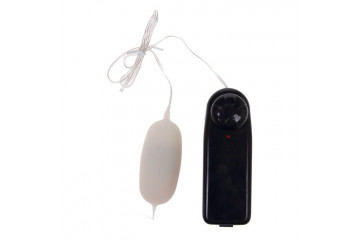 Телесное виброяйцо с хвостиком и проводным пультом управления Eleanora