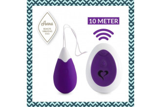 Фиолетовое виброяйцо на радиоуправлении Anna Vibrating Egg Remote