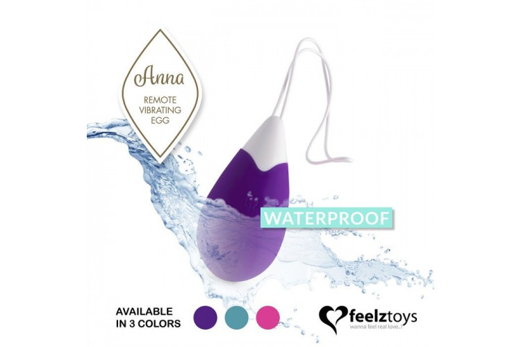 Фиолетовое виброяйцо на радиоуправлении Anna Vibrating Egg Remote
