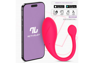 Ярко-розовое интерактивное виброяйцо Bulby