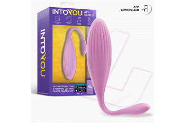 Нежно-розовое интерактивное виброяйцо с функцией вращения Rotating Beads