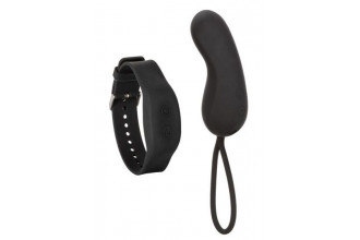 Черное виброяйцо с браслетом-пультом Wristband Remote Curve