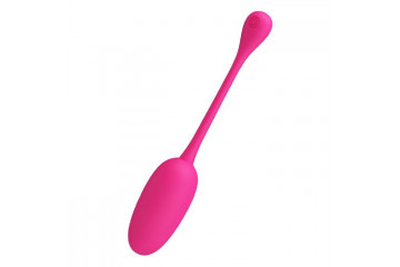 Розовое перезаряжаемое виброяйцо Knucker