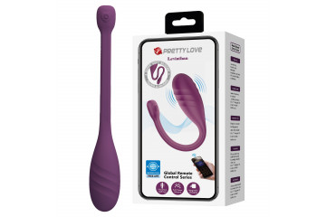 Фиолетовое интерактивное виброяйцо Leviathan