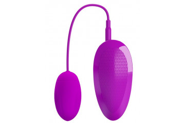 Лиловое виброяйцо с удобным пультом управления вибрацией