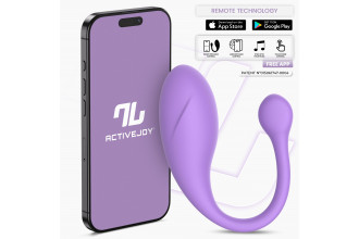 Сиреневое интерактивное виброяйцо Bulby