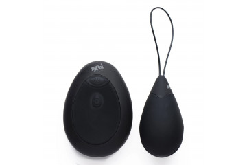 Черное виброяйцо с пультом ДУ 10X Silicone Vibrating Egg